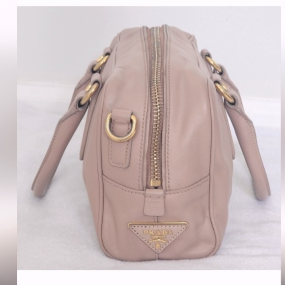 EUC* Authentic Prada Saffiano Bauletto Satchel with Matching Wallet - Picture 5 of 12